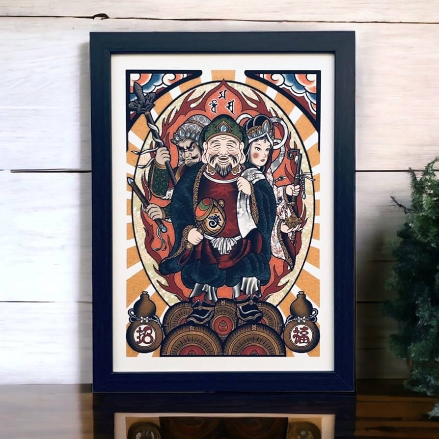 開運 七福神 額 アート 骨董品 水晶画 開運 七福神 額 アート 骨董品 水晶画 - メルカリ
